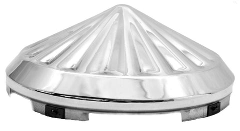 GG Front Hub Caps Universal Fit Cone Pinwheel Stainless 7/16" Lip #10704 Pair