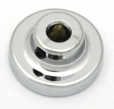 UP Panel Light Control Knob 1" Silver Glossy Sticker Chrome Knob #23209 Each