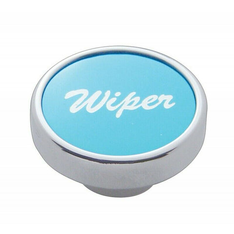 Wiper Control Knob Blue 1" Aluminum Sticker Chrome Knob UP#23031