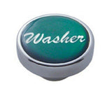UP Washer Control Knob 1" Green Glossy Sticker Chrome Aluminum Knob #23210 Each