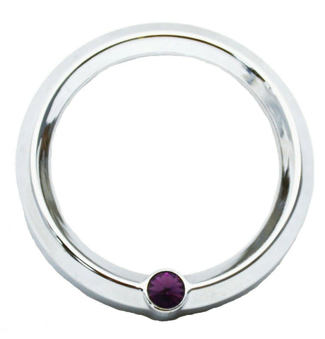 UP Gauge Cover for Kenworth Isspro Large Pyrometer Chrome Purple Jewel #20812