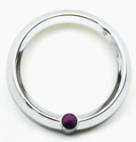 UP Gauge Cover for Kenworth Isspro Large Pyrometer Chrome Purple Jewel #20812