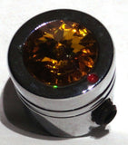 UP CB Radio Knob On/Off Volume Squelch Amber Jewel 2 Piece Chrome #21785 Each