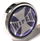 UP Wiper Control Knob Chrome Aluminum w/ Purple Maltese Cross Sticker #23627
