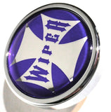 UP Wiper Control Knob Chrome Aluminum w/ Purple Maltese Cross Sticker #23627