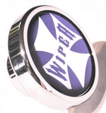 UP Wiper Control Knob Chrome Aluminum w/ Purple Maltese Cross Sticker #23627
