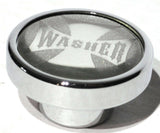 UP Washer Control Knob Chrome Aluminum w/ Silver Maltese Cross Sticker #23623
