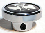 UP Washer Control Knob Chrome Aluminum w/ Black Maltese Cross Sticker #23618