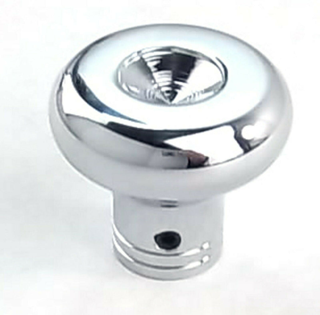 UP Dash Control Deluxe Chrome Aluminum Knob Indented Top-No Jewel #23581 Each
