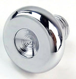 UP Dash Control Deluxe Chrome Aluminum Knob Indented Top-No Jewel #23581 Each
