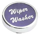 UP Wiper Washer Control Knob Purple 1" Aluminum Sticker Chrome Knob #23052 Each