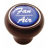 UP Dash Control Knob Fan Air 1" Blue Glossy Sticker Wood Knob #23537 Each