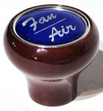 UP Dash Control Knob Fan Air 1" Blue Glossy Sticker Wood Knob #23537 Each