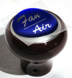 UP Dash Control Knob Fan Air 1" Blue Glossy Sticker Wood Knob #23537 Each