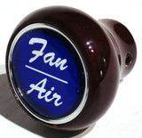 UP Dash Control Knob Fan Air 1" Blue Glossy Sticker Wood Knob #23537 Each