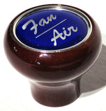 UP Dash Control Knob Fan Air 1" Blue Glossy Sticker Wood Knob #23537 Each