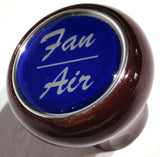 UP Dash Control Knob Fan Air 1" Blue Glossy Sticker Wood Knob #23537 Each