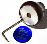 UP Dash Control Knob Fan Air 1" Blue Glossy Sticker Wood Knob #23537 Each