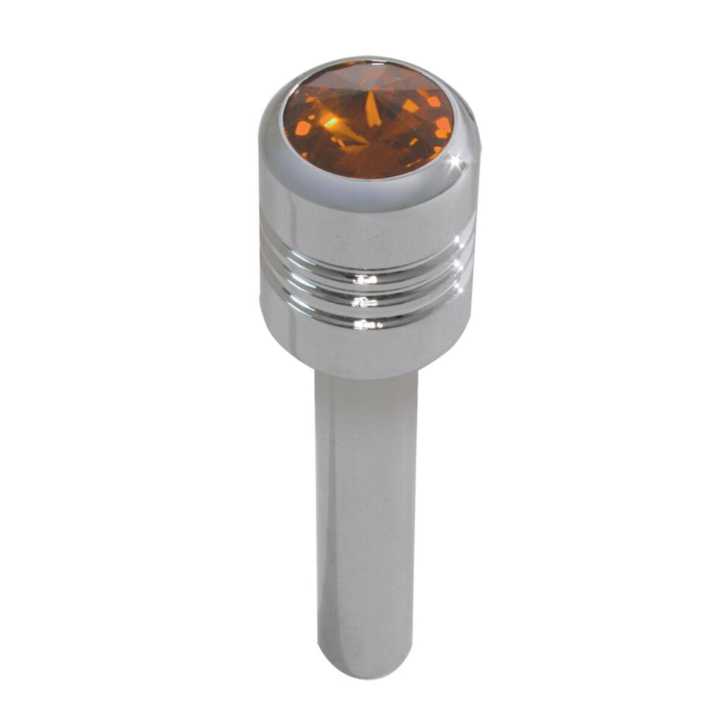 Door Lock Knobs 3/8" ID Amber Jewel Screw on Chrome Stem GG#50650 Pair