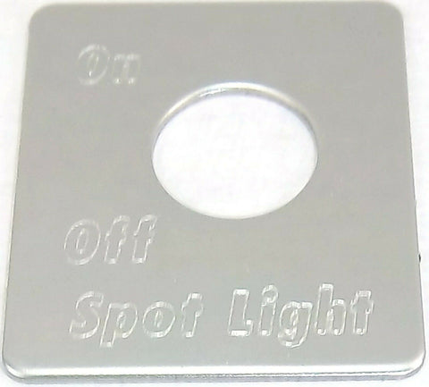 GG Toggle Switch Plate for Peterbilt 359 379 Spot Light On/ Off Stainless #68494
