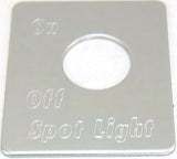 GG Toggle Switch Plate for Peterbilt 359 379 Spot Light On/ Off Stainless #68494
