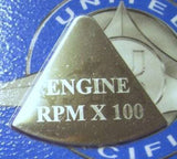 UP Gauge Emblem for Freightliner Engine RPM x 100 Stainless Steel Etched #48089