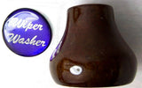UP Dash Control Knob Wiper Washer 1" Purple Glossy Sticker Wood Knob #23563 Each