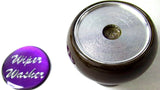 UP Dash Control Knob Wiper Washer 1" Purple Glossy Sticker Wood Knob #23563 Each