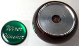 UP Dash Control Knob Wiper Washer 1" Green Glossy Sticker Wood Knob #23562 Each