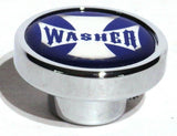 UP Washer Control Knob Chrome Aluminum w/ Blue Maltese Cross Sticker #23619
