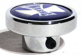 UP Washer Control Knob Chrome Aluminum w/ Blue Maltese Cross Sticker #23619