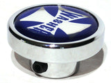 UP Washer Control Knob Chrome Aluminum w/ Blue Maltese Cross Sticker #23619