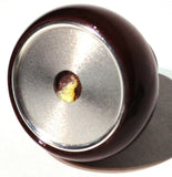 UP Dash Control Knob Panel Lights 1" Silver Glossy Sticker Wood Knob #23547 Each