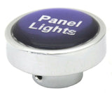 GG Dash Control Knob Panel Lights Purple w/Silver Letters Sticker Chrome #96304