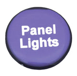 GG Dash Control Knob Panel Lights Purple w/Silver Letters Sticker Chrome #96304
