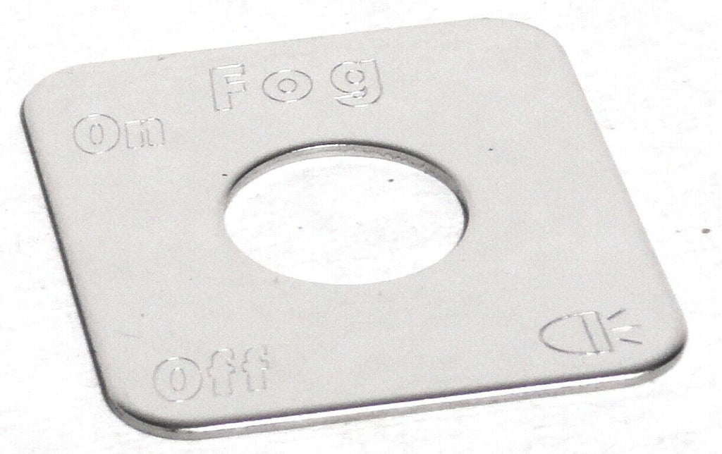 GG Switch Plate for Freightliner Fog Light On/Off Stainless Block Letters #68777