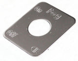 GG Switch Plate for Freightliner Fog Light On/Off Stainless Block Letters #68777