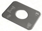GG Switch Plate for Freightliner Fog Light On/Off Stainless Block Letters #68777
