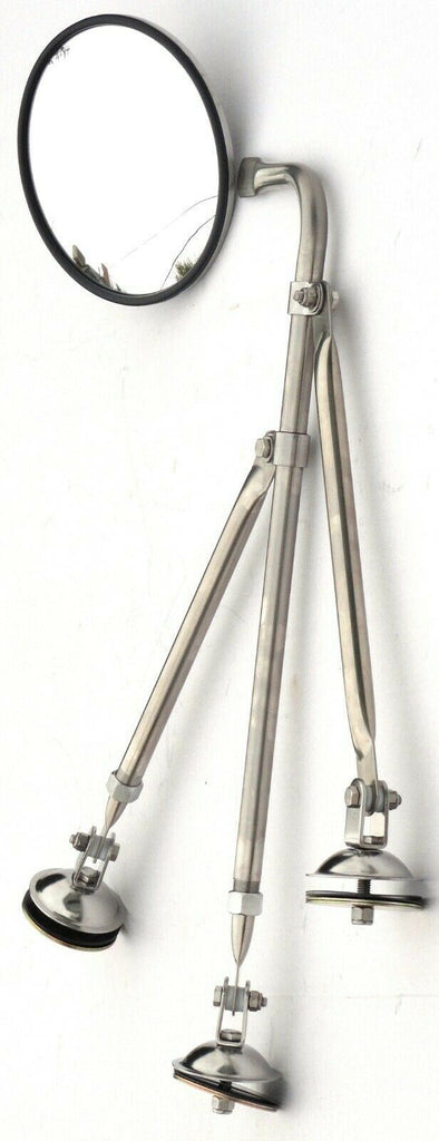 GG Tripod Legged Fender Mount Mirror 8" Center Mount Chrome Body #33322 Pair