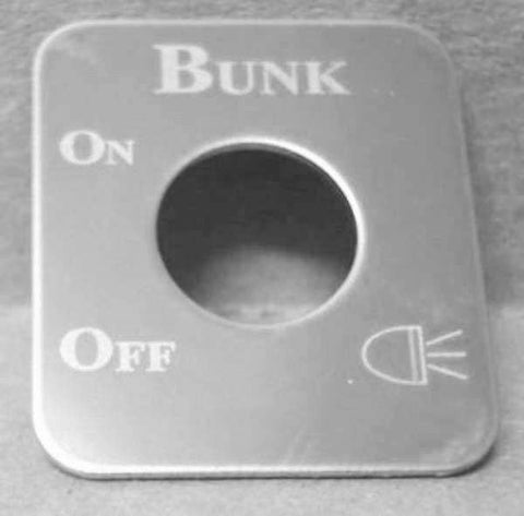 UP Switch Plate for Kenworth Bunk Lights Stainless Steel Etched Letters #48223