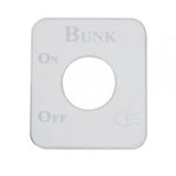 UP Switch Plate for Kenworth Bunk Lights Stainless Steel Etched Letters #48223