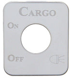 UP Switch Plate for Kenworth Cargo Lights Stainless Steel Etched Letters #48226