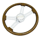 Steering Wheel 4 Spoke w/Hub for Peterbilt 1998-2005 Brown & Black Zebra Print