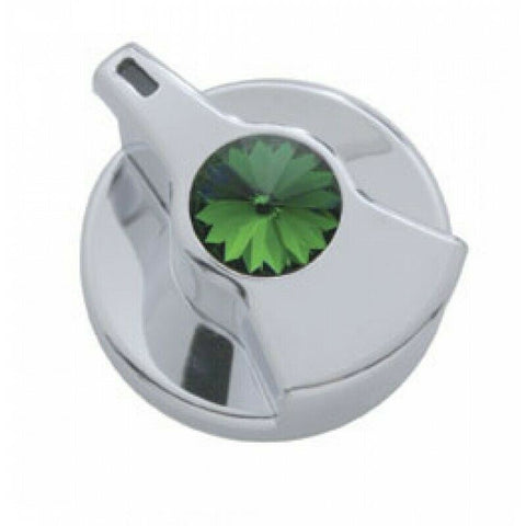 UP Engine Shutdown Timer Knob for Peterbilt Green Jewel Chrome Plastic #41260