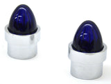 Bumper Guide Top for 1" Pipe Plastic Blue Lens Chrome Aluminum GG#94761-Pair