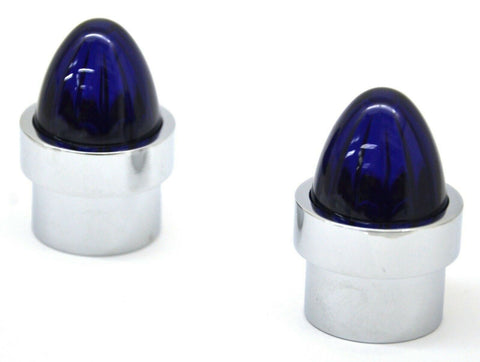 Bumper Guide Top for 1" Pipe Plastic Blue Lens Chrome Aluminum GG#94761-Pair