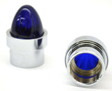 Bumper Guide Top for 1" Pipe Plastic Blue Lens Chrome Aluminum GG#94761-Pair