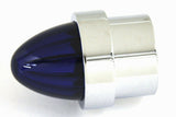 Bumper Guide Top for 1" Pipe Plastic Blue Lens Chrome Aluminum GG#94761-Pair