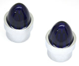 Bumper Guide Top for 1" Pipe Plastic Blue Lens Chrome Aluminum GG#94761-Pair