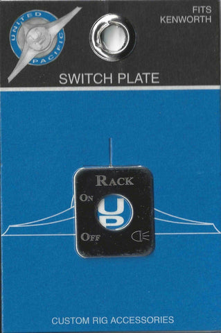 UP Switch Plate for Kenworth Rack Lights Stainless Steel Etched Letters #48275